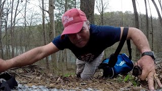 Crappie Fishing From The Bank BEFORE A TORNADO [upl. by Philbo]