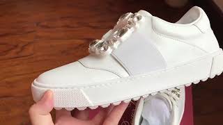 Roger vivier shoes low square crystals white [upl. by Elolcin706]