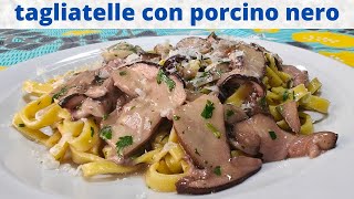 tagliatelle con i porcini dautunnoporcino nero o bronzino [upl. by Bikales]