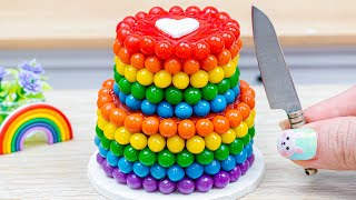 Beautiful Miniature Colorful Cake 🌈 Miniature Rainbow Chocolate Cake Decorating Ideas [upl. by Eivad]