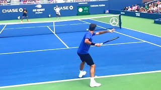 Roger Federer Forehand Slow Motion Court Level View  Effortless ATP Tennis Forehand Technique [upl. by Earased]