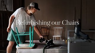 Refurbishing our Chairs I Silent Vlog [upl. by Fonville770]