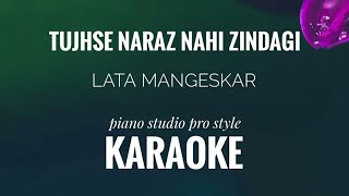 Tujhse Naraz Nahi Zindagi Karaoke  Lata Mangeshkar  Tujhse Naraz Nahi Zindagi unplugged Karaoke [upl. by Erapsag]