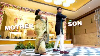 Amazing MotherSon Dance Performance for Bride on Engagement Ceremony  Woh Ladki hai kahan [upl. by Saticilef]