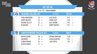 ECB  Friendly  Hurstpierpoint College U17 v Seaford College U17 [upl. by Sigismondo]