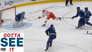 Connor McDavid splits defense scores INCREDIBLE goal vs Toronto  NHL  NBC Sports [upl. by Ocsisnarf]