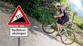 Deutschlands steilste Straße 31 mit dem Fahrrad bezwingen [upl. by Liv306]