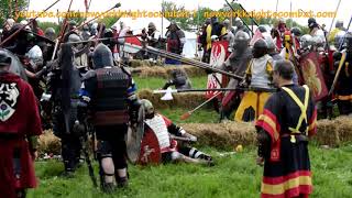 SCA Melee Combat Bridge at Aethelmark War Camp 2018 [upl. by Vivian]