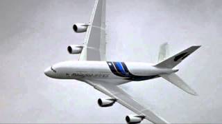 Malaysia Airlines Airbus A380 flying display at Farnborough Airshow 2012 [upl. by Aryan656]