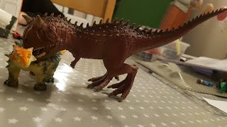 Dinosaur carnotaur attack scene toy style [upl. by Frank]