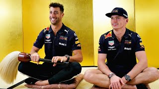 Learn Shodo with Daniel Ricciardo and Max Verstappen ✍️ [upl. by Adroj]