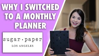 I SWITCHED TO A MONTHLY PLANNER 🤭  Sugar Paper Planner 2021 Flip Through And Review [upl. by Mlehliw143]