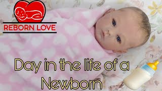 Day In the life of a Newborn Reborn baby  Reborn Love [upl. by Aehtorod]