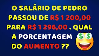 🤔SABE CALCULAR AUMENTO DE SALÁRIO PORCENTAGEM FÁCIL DE ENTENDER [upl. by Reneta]