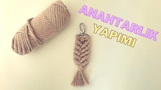 Makrome Anahtarlık Yapımı DIYKolay Anahtarlık Yapımı [upl. by Dafodil819]