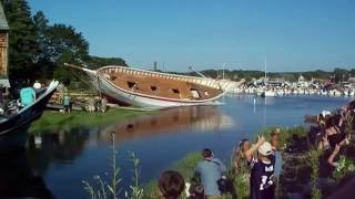 Launch of the Schooner Ardelle in Essex MA on July 9 2011 [upl. by Dowlen]