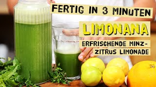 Dieses erfrischende Sommergetränk kannst du schnell und günstig selber machen  Limonade  Limonana [upl. by Tarfe]