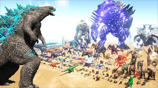 GODZILLA VS EVERY CREATURE IN ARK  Cantex [upl. by Mik943]