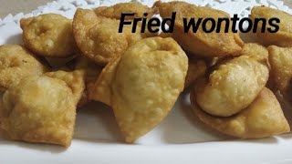 Wontons Recipe  Fried Wontons Recipe  Fried Wontons wrappers recipe [upl. by Elleb]