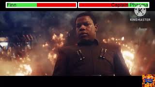 Finn vs Captain Phasma with Healthbars [upl. by Crim]