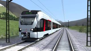 Von Dissen nach Seeberg in der BR427 Flirt Abellio Rail Seebergbahn Train Simulator 2016 [upl. by Esom]