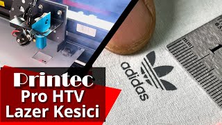 Tekstil folyosu kesmenin en gelişmiş yolu Yeni Printec Pro HTV Lazer Kesici [upl. by Eerrahs146]