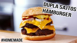 Homemade dupla sajtos hamburger [upl. by Centeno855]