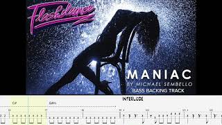 MICHAEL SEMBELLO  Maniac Flashdance OST BASSLESS BACKING TRACK  TAB [upl. by Rosita987]