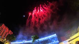 New Years Eve 2014 at Casemates Gibraltar fireworks and music festival 2015 [upl. by Bornstein]