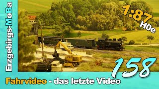 Folge 158  Modellbahn Fahrvideo  das letzte Video dieser H0e Anlage  187  Deutsch H0e [upl. by Gerita]