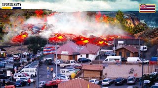 🚨Horrible today Live footage of Kilauea volcano eruption unstoppable  spews hell LAVA destroy land [upl. by Thorsten]