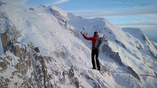 La Flamme Olympique de Paris 2024 portée au sommet de laiguille du Midi à ChamonixMontBlanc [upl. by Aleahpar]