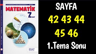 7Sınıf Matematik Ders Kitabı Sayfa 42 43 44 45 46 Cevaplar Çözümler [upl. by Florri41]