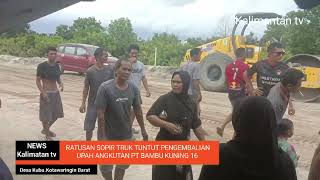 RATUSAN SOPIR TRUK DARI DESA KUBU DAN SEKITARNYA DATANGI PERUSAHAAN TAMBANG PASIR SILIKA [upl. by Ahsekar]