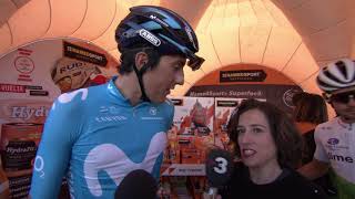 Marc Soler  entrevista en la salida  etapa 3  Volta a Catalunya 2019 [upl. by Saraann]