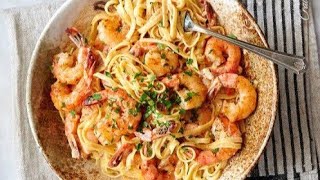 Makarona me karkaleca ne 15 min  Shrimp Pasta easy recipe [upl. by Cleland534]