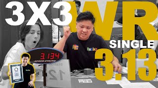 Fastest Rubiks cube 3x3 WR 313 sec WORLD RECORD [upl. by Amber]