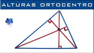 Alturas de un triangulo y ortocentro  Todo tipo de triángulo [upl. by Woodberry]