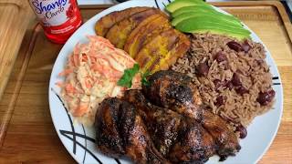 LET’S COOK WITH ME  OVEN JERK CHICKEN  RICE amp PEAS  COLESLAW  PLANTAINS  TERRIANN’S KITCHEN [upl. by Burnard116]