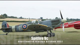 Spitfire Vc  Shuttleworth Vintage Airshow 2022 [upl. by Siddra591]