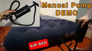 Manual Air Bed Pump Demo  Air Mattress Pump [upl. by Butta]