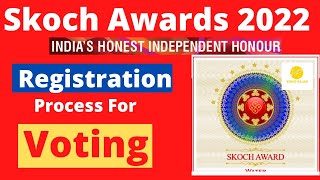 Register And Vote For SKOCH Award I Skoch Award 2022 I SKOCH Award Voting Registration Online [upl. by Derriey598]