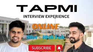 TAPMI MBA Interview ft Shriansh from Baalveer  18th FEB  ONLINE  Complete Process [upl. by Rika]