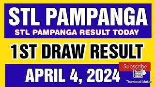 STL PAMPANGA RESULT TODAY 1ST DRAW APRIL 4 2024 11AM [upl. by Ellegna663]