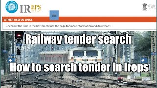 How to search tender in ireps [upl. by Aicilram665]