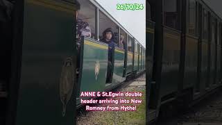 ANNE amp StEgwin double heading rhdr steamtrain Trainsandbits heritage [upl. by Adnoraj]