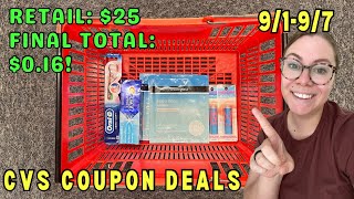 LESS THAN 1 🤑 CVS COUPONING THIS WEEK 9197  EASY CVS DEALS [upl. by Janene]