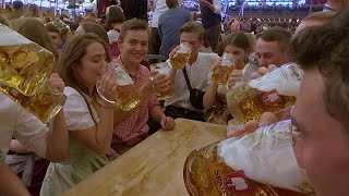 O zapft is Munichs worldfamous Oktoberfest beer festival opens [upl. by Midian]