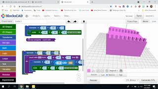 BlocksCAD Castle [upl. by Lehteb334]