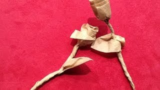 Napkin Origami Rose [upl. by Even100]